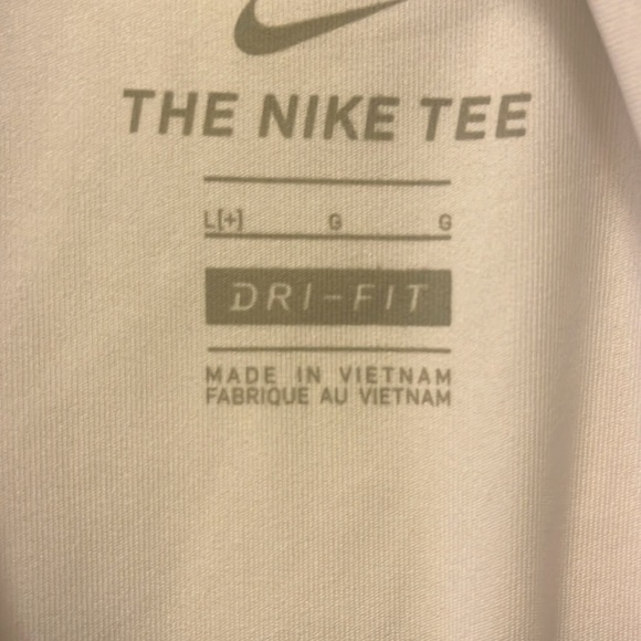 NWOT kids Nike White Short Sleeve Tee with black Swoosh size large+ - Picture 2 of 8